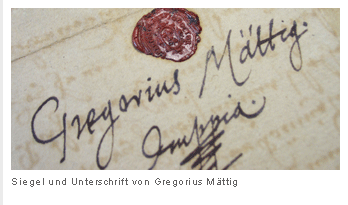 Unterschrift von Dr. Gregorius Mättig